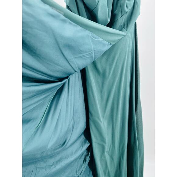 LULU'S SZ S Dreamy Romance Forest Green Backless Bridesmaid Maxi Dress NEW B96 - Picture 3 of 7